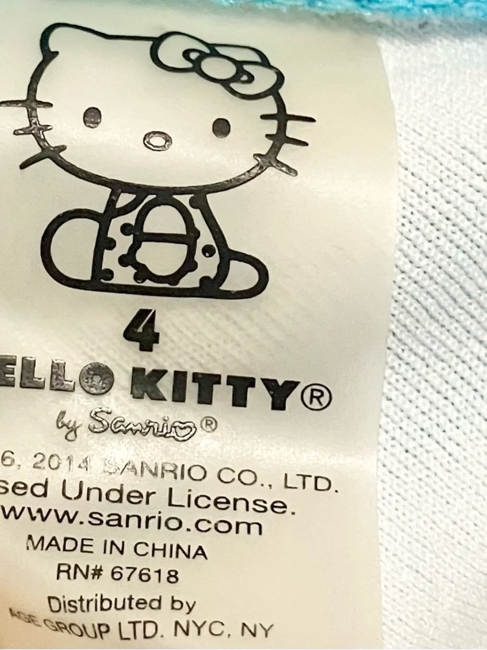 Hello Kitty Blue One Piece‎ Swimsuit Girl’s Sz 4